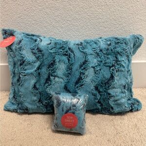 Blue Minky Pillow Cover (Set of two)